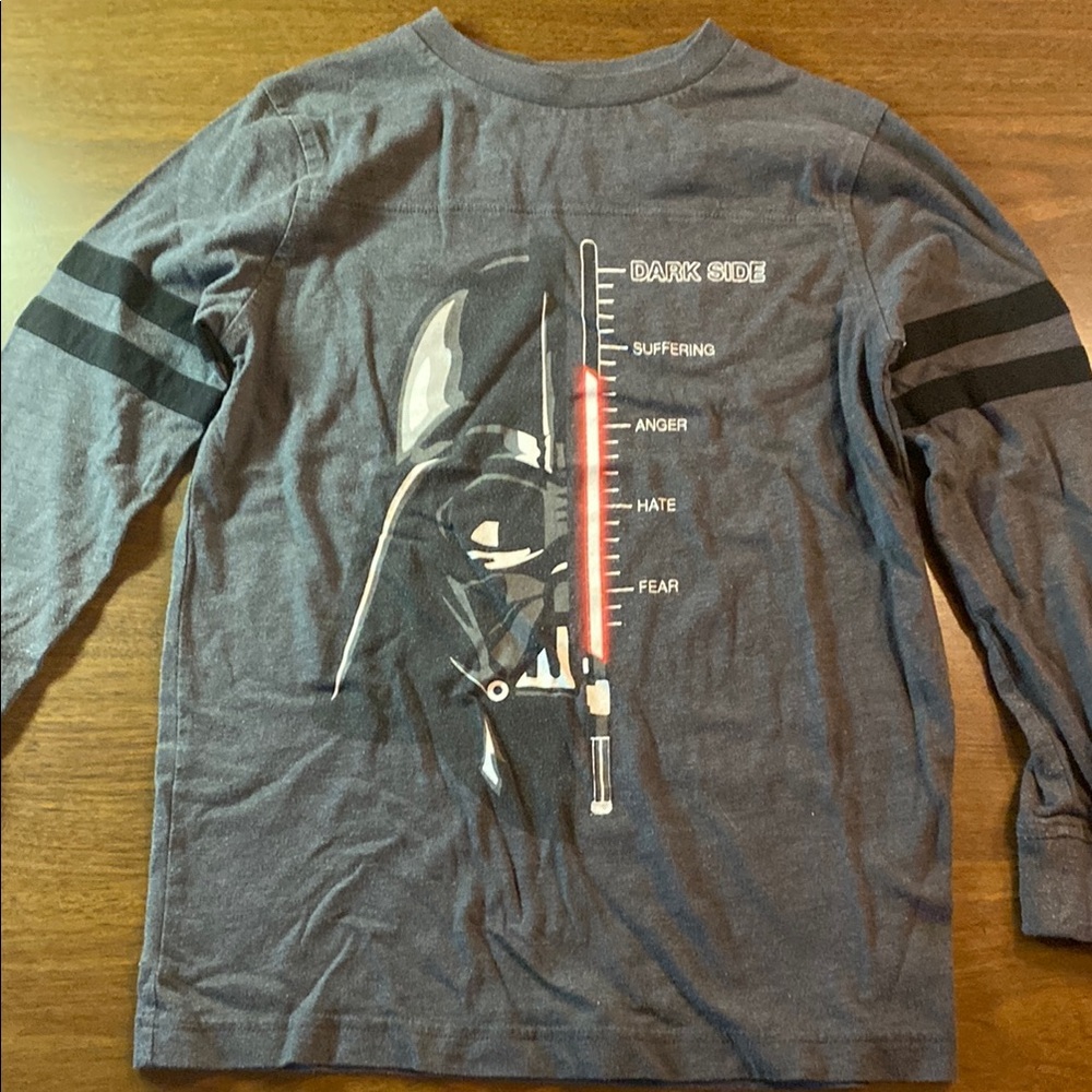 Star Wars Kids Dark Side Gray Long Sleeve Shirt